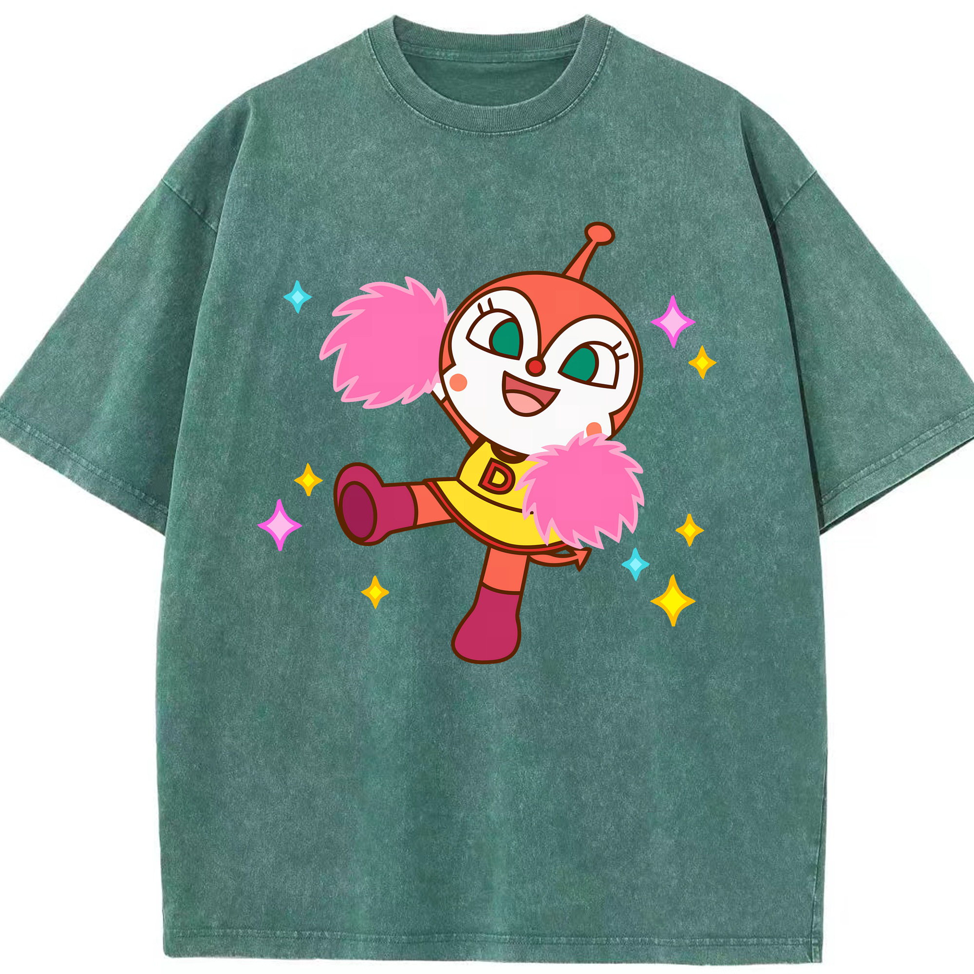（画像用） アンパンマン Anpanman 綿100% ヴィンテージ風 半袖Tシャツ（フロントプリント）